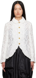 Comme des Garçons Comme des Garçons White Floral Jacket