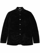Massimo Alba - Gtaad Nehru-Collar Cotton-Velvet Jacket - Black