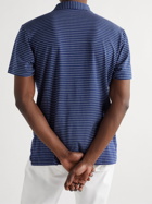 Peter Millar - Crest Shallows Striped Pima Cotton-Blend Jersey Polo Shirt - Blue