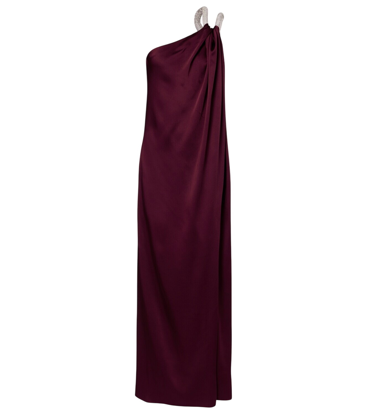 Stella Mccartney Chain-embellished Satin Gown Red Stella