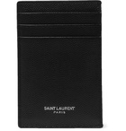 SAINT LAURENT - Pebble-Grain Leather Cardholder - Black