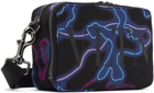 Valentino Garavani Black Nylon Neon Camou Messenger Bag
