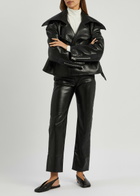 Nanushka Ado Regenerated Leather Jacket Black