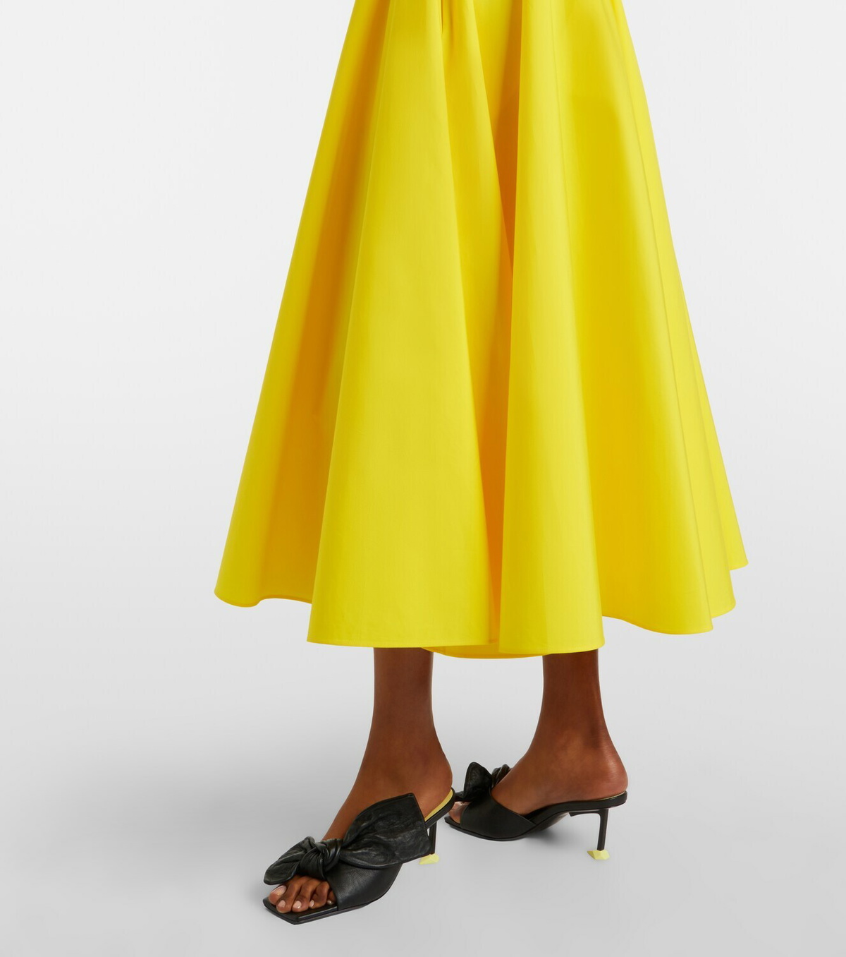 Givenchy Pleated cotton midi skirt