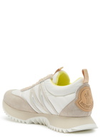 Moncler Pacey Panelled Suede Sneakers Cream