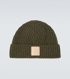 Loewe Logo ribbed-knit cashmere beanie