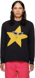 Sky High Farm Workwear Black Star Sweater