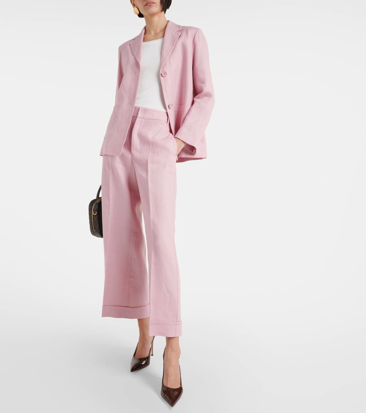 パンツ S MAX MARA PANTS CAMMELLO Women's S Max Mara Umanita stretch cotton blend pants