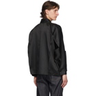 132 5. ISSEY MIYAKE Black and Grey Stitched Flat Jacket