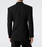 Saint Laurent Chalk stripe wool-blend grain de poudre blazer