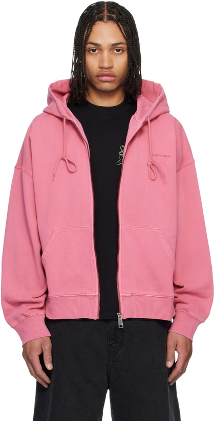 Photo: Carhartt Work In Progress Pink Benton Hoodie