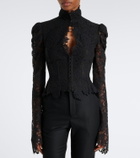 De La Vali Vitalis lace cotton-blend corset top
