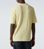Arch4 Ribbed-knit cashmere polo shirt