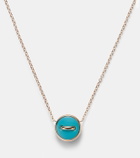 Pomellato Pom Pom Dot 18kt rose gold pendant necklace with turquoise and diamonds