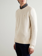 Polo Ralph Lauren - Logo-Embroidered Wool-Blend Sweater - Neutrals