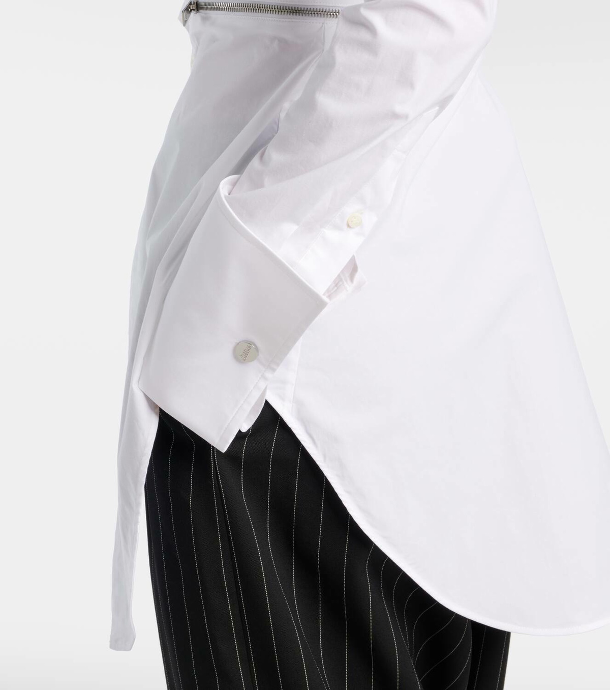 Jean Paul Gaultier Belted cotton-blend shirt dress