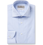 Canali - Light-Blue Striped Cotton-Poplin Shirt - Blue