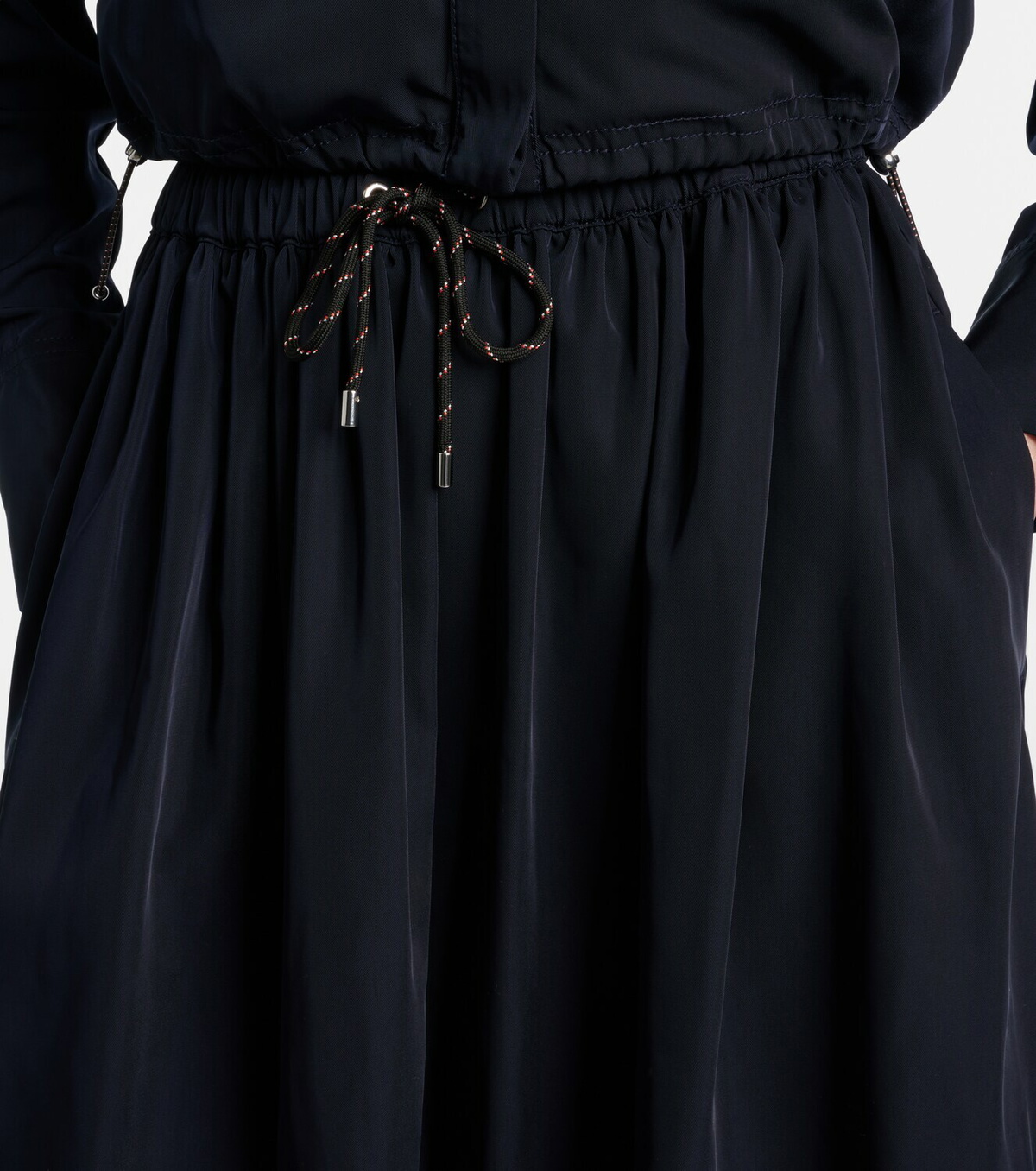Veronica Beard Bates gathered taffeta midi skirt
