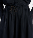 Veronica Beard Bates gathered taffeta midi skirt