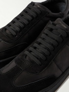 Officine Creative - Kombo Suede-Trimmed Leather Sneakers - Black
