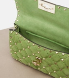 Valentino Garavani Rockstud Spike Small suede top-handle bag