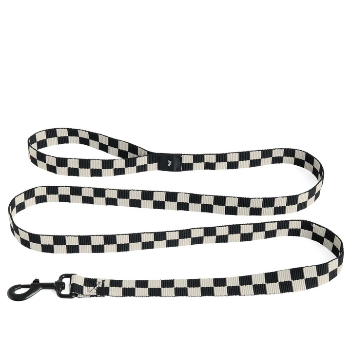 Photo: HAY Check Dog Leash in Black/White 