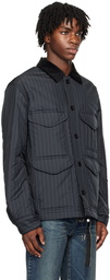 sacai Navy Pinstripe Jacket