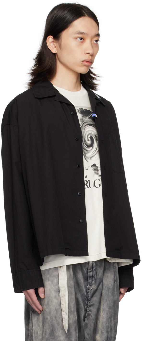 Maison MIHARA YASUHIRO Black Wide Back Shirt Maison MIHARA YASUHIRO