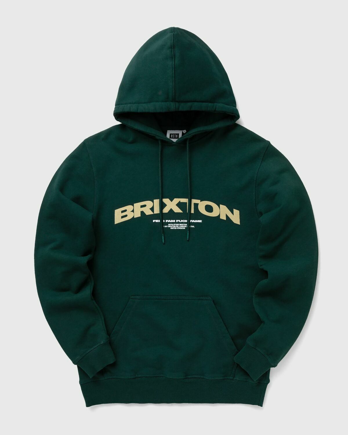 BSTN Brand Brixton Arche Hoodie Green Mens Hoody