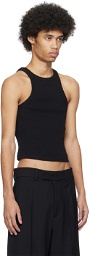 VETEMENTS Black Embroidered Tank Top