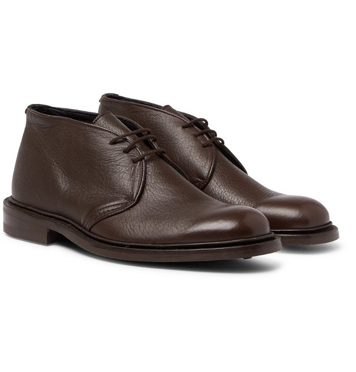 Photo: Tricker's - Winston Textured-Leather Chukka Boots - Men - Brown