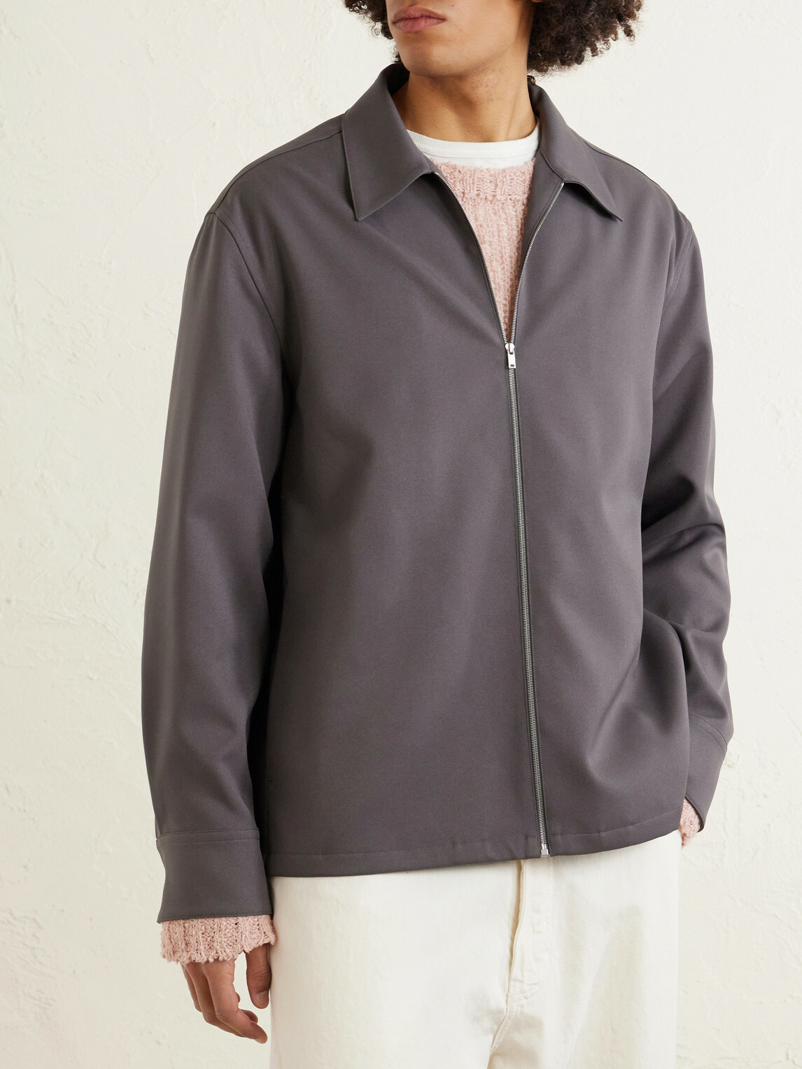 Jil Sander - Twill Zip-Up Overshirt - Gray