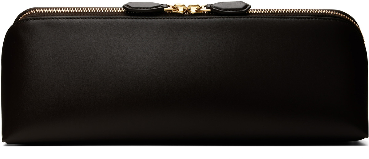 ALAÏA Brown Delta Clutch