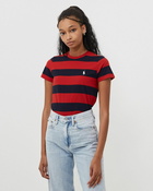 Polo Ralph Lauren Wmns Stripe Rl S/S Tee Blue|Red - Womens - Shortsleeves