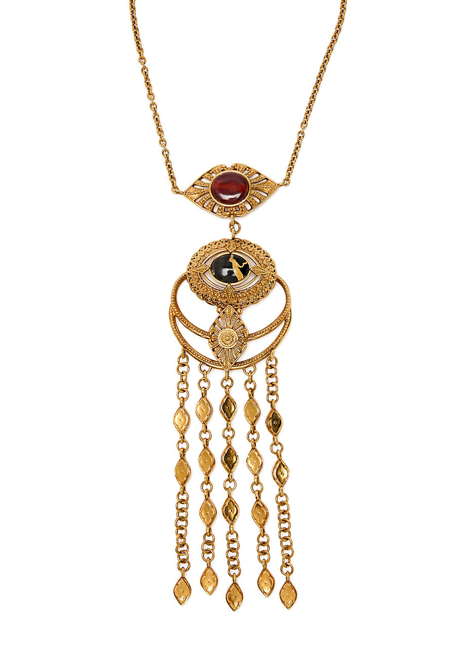 Chloe The Chloé Amulet Embellished Necklace - Gold - One Size