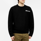 Moncler Men's Logo Crew Knit in Black