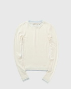 ØLÅF RETRO LOGO DOUBLE LAYER TOP LS White Womens Longsleefe
