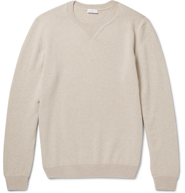 Photo: Sunspel - Merino Wool and Cotton-Blend Sweater - Sand