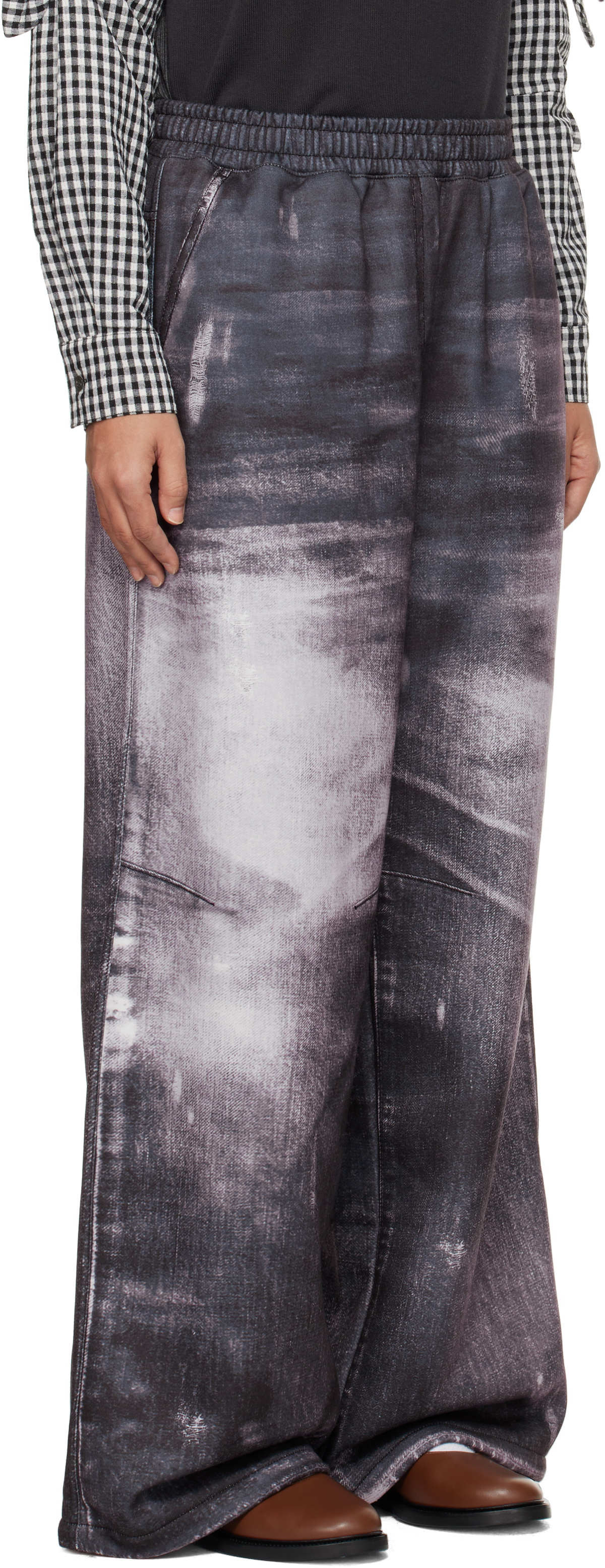 OPEN YY Gray Jean Effect Wide Lounge Pants