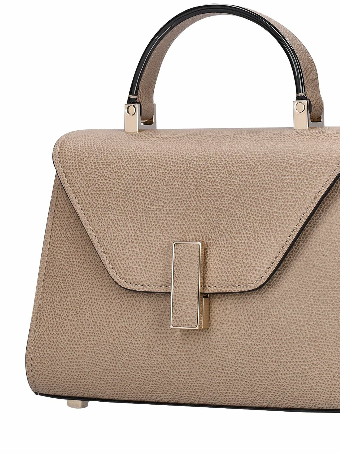 VALEXTRA - Micro Iside Grain Leather Top Handle Bag Valextra