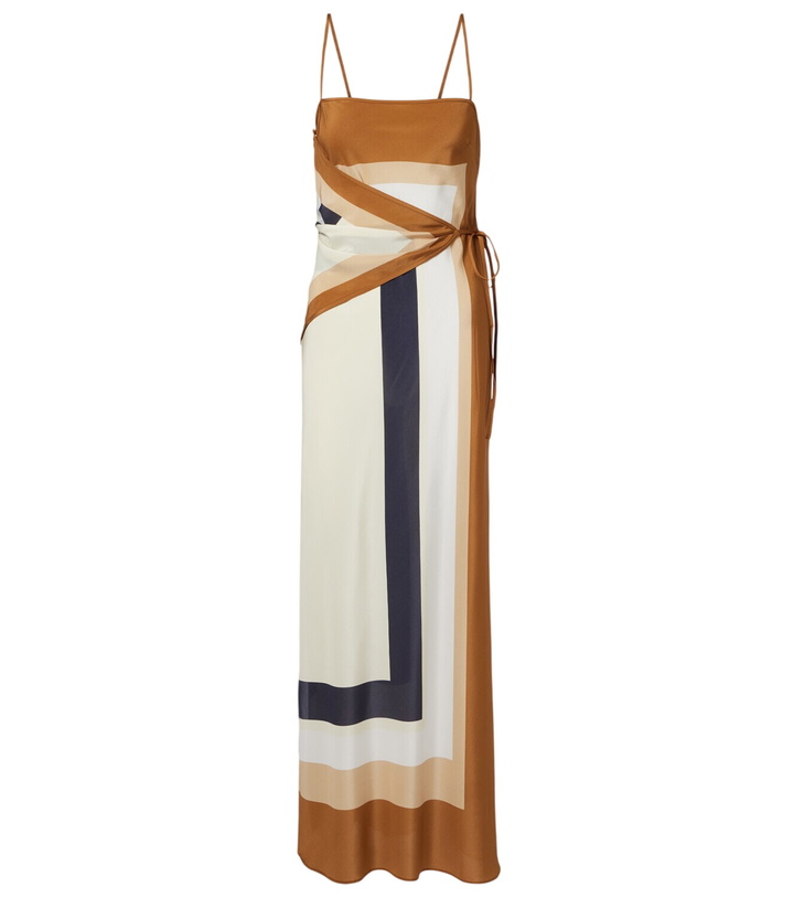 white christmas dresses Melrose Satin Chiffon Maxi Dress main image 0