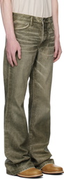 COÛT DE LA LIBERTÉ Khaki Jimmy Ecru Twill Flare Jeans