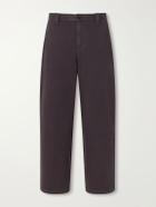 Corridor - Wide-Leg Cotton-Twill Trousers - Brown