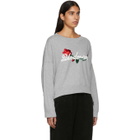 Undercover Grey Oversized Cropped Logo Sweatshirt