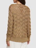 ALBERTA FERRETTI Open Knit Lurex Sweater