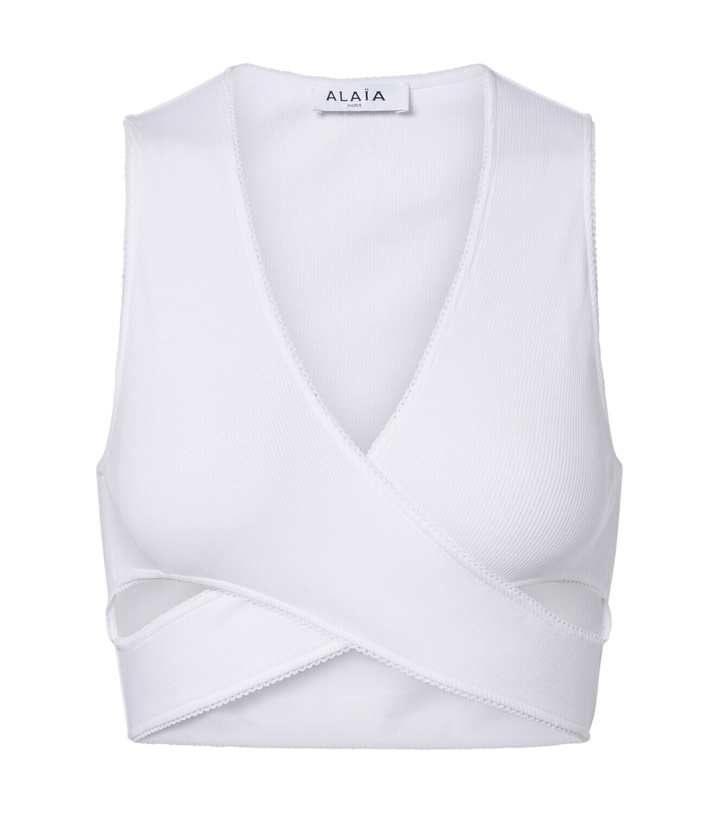 Photo: Alaïa Ribbed-knit jersey crop top