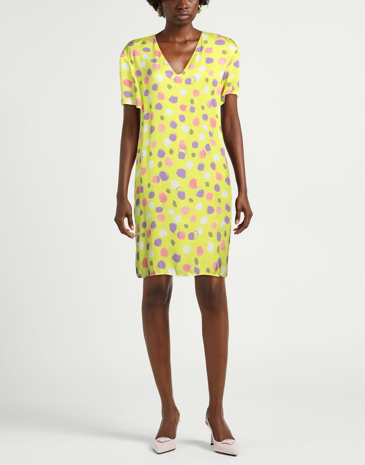 Manila Grace Womens Mini dress in Yellow