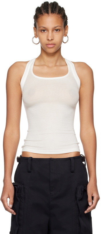 Photo: Fax Copy Express White 'The High Halter' Tank Top