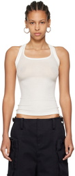 Fax Copy Express White 'The High Halter' Tank Top