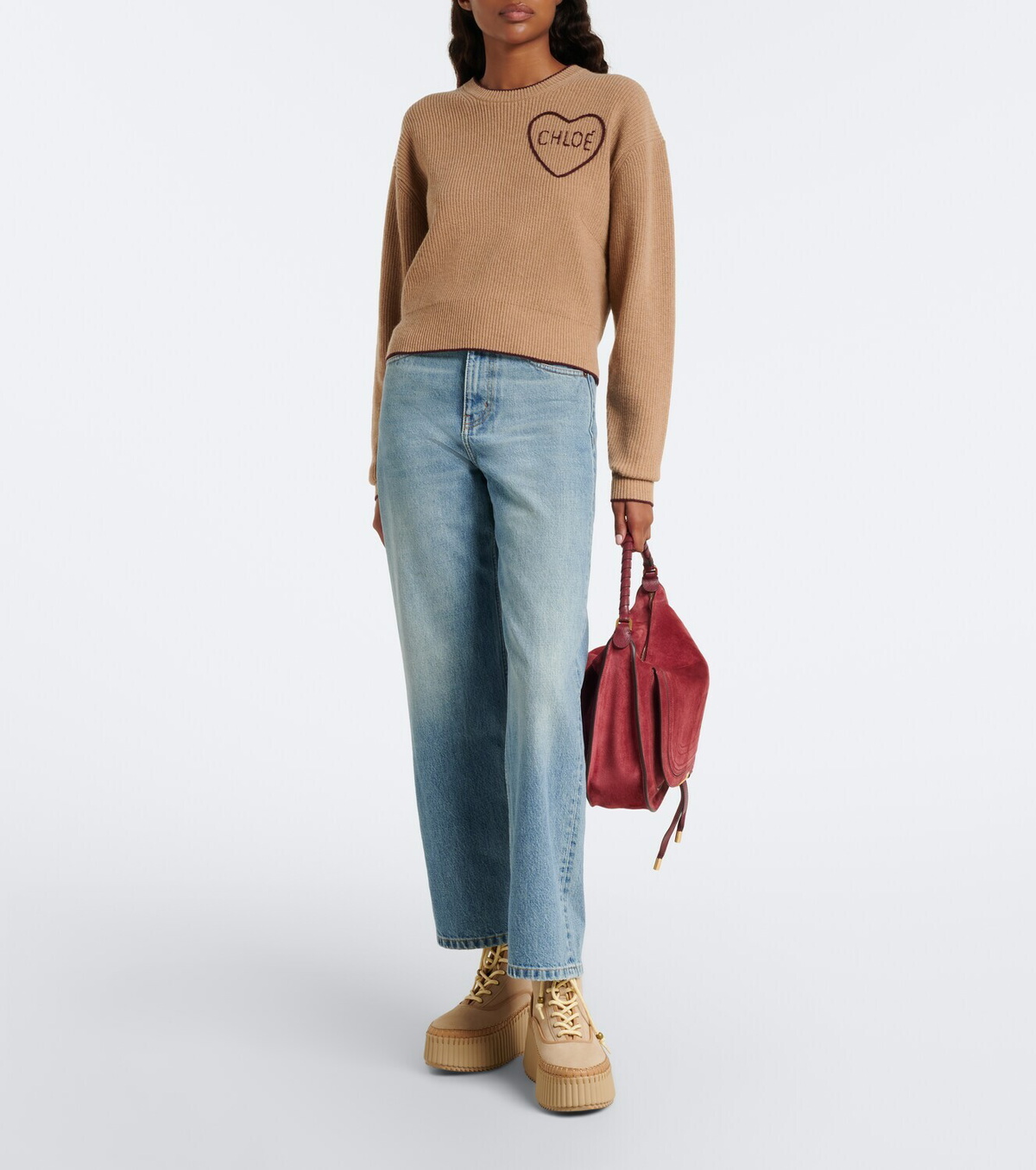 Chloé Marcie Large suede shoulder bag